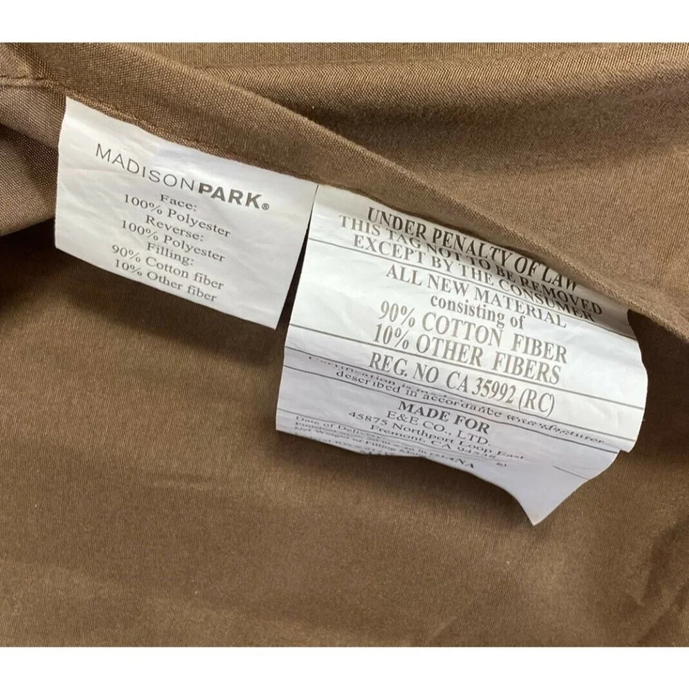 Madison Park Pair Luxury King Shams Pillowcases Be